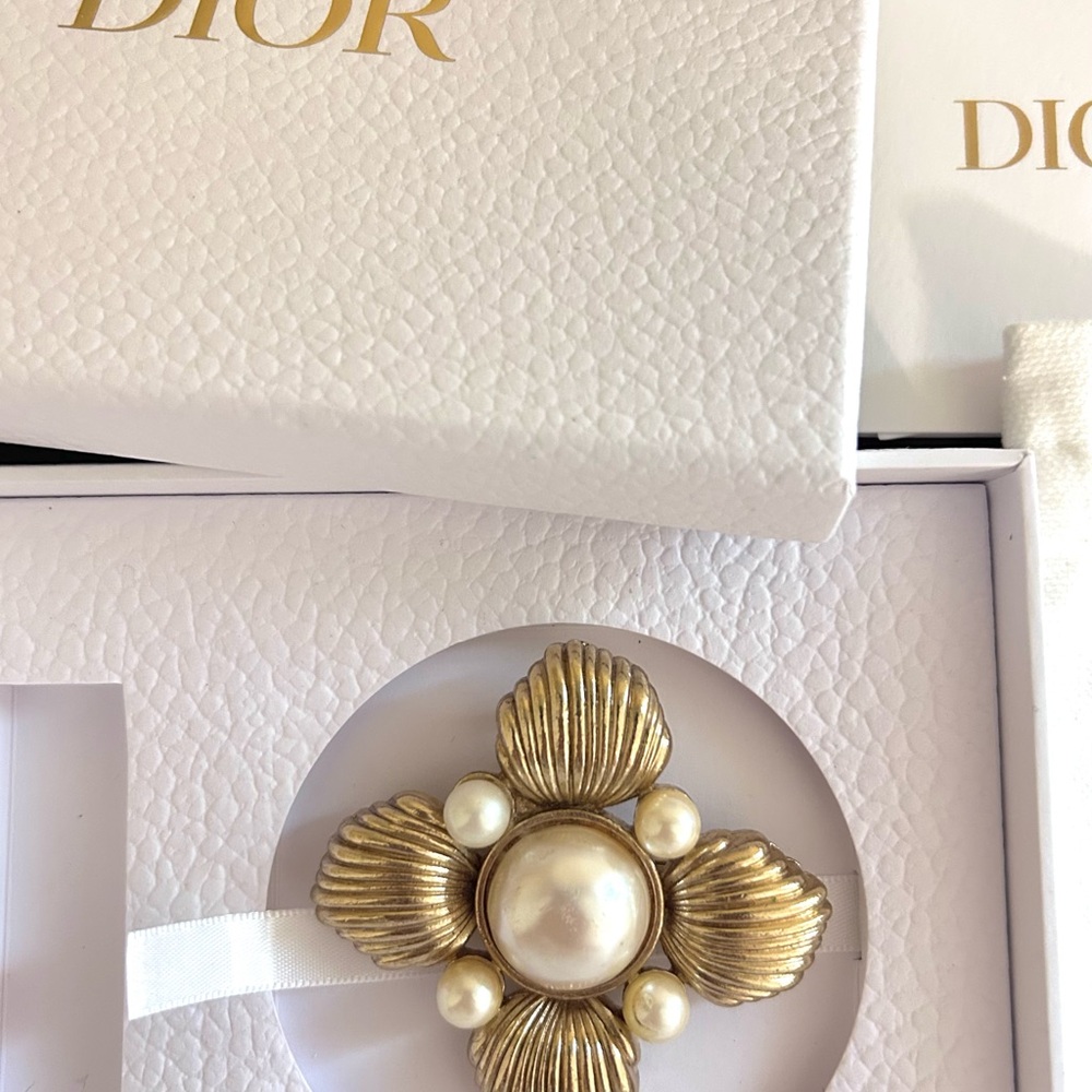 Givenchy Gold and Pearl Brooch